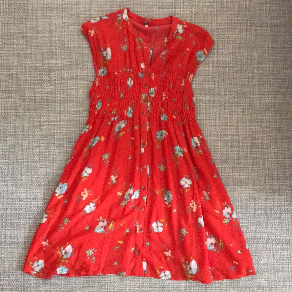 Free People Greatest Day smocked mini dress